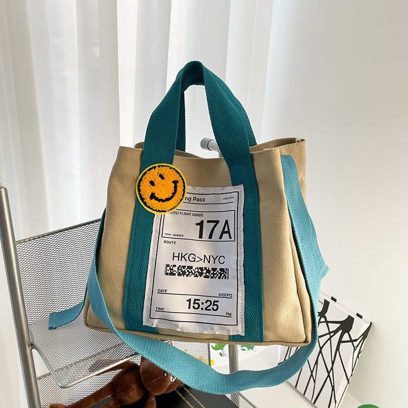 Wholesale Cute One-shoulder Casual Candy-colored Canvas Bag